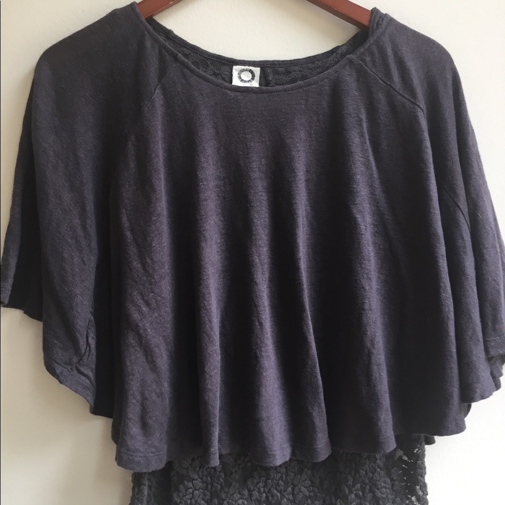 Charcoal Anthropologie Top